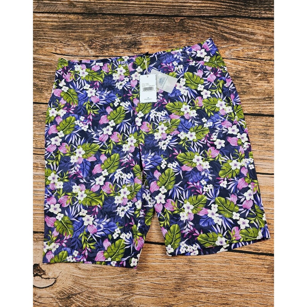 NWT Island Collection Jungle Short Womens 16 Floral Tropical Aloha Hawaiian